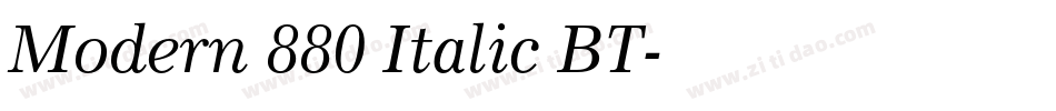 Modern 880 Italic BT字体转换